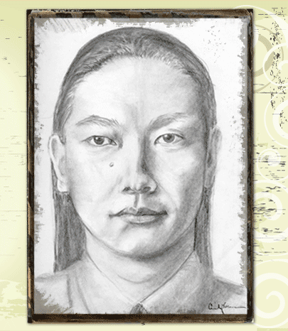Asian charcoal sketch